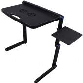 Mesa Portátil para Notebook Articulada com Cooler + Cabo USB + Mousepad - TMN03