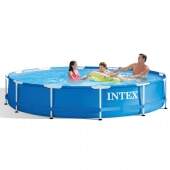 Piscina Armação de Metal Galvanizado 3.66mx76cm 6.503 Litros Bomba e Filtro - 110v