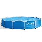 Piscina Armação de Metal Galvanizado 3.66mx76cm 6.503 Litros Bomba e Filtro - 110v