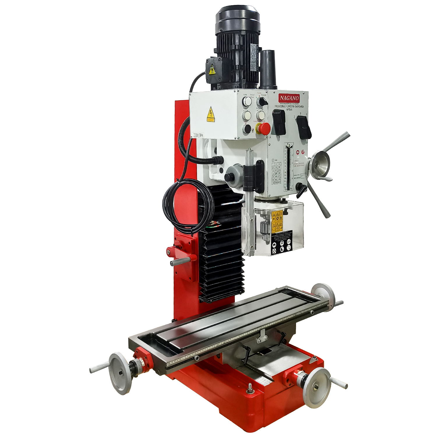 Furadeira Fresadora Engrenada 45 mm - 220v - 380v - 1.5kw - 60hz ...
