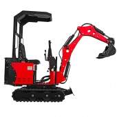 Mini Escavadeira a Diesel 12hp 650kg Cabine Aberta com Cobertura