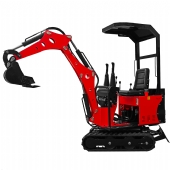 Mini Escavadeira a Diesel 12hp 650kg Cabine Aberta com Cobertura