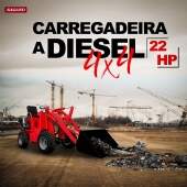 Mini Pá Carregadeira a Diesel 22hp 400KG 22CV Elevação 3m