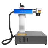 Máquina de Gravação Laser Metais Fiber Mini 30w 220v com Entrada Eixo Rotativo