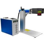 Máquina de Gravação Laser Fiber 3D 50w com Entrada Eixo Rotativo