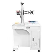 Máquina de Gravação Laser Metais Fiber de Bancada 30w com Entrada Eixo Rotativo