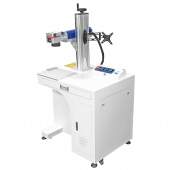 Máquina de Gravação Laser Metais Fiber de Bancada 30w com Entrada Eixo Rotativo
