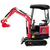 Mini Escavadeira a Diesel 25hp 1500kg Cabine Aberta com Cobertura