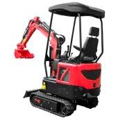 Mini Escavadeira a Diesel 25hp 1500kg Cabine Aberta com Cobertura