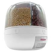 Dispenser Giratório De Alimentos Grãos E Cereais Com 6 Divisões
