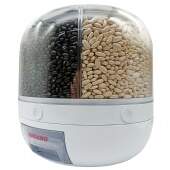 Dispenser Giratório De Alimentos Grãos E Cereais Com 6 Divisões