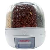 Dispenser Giratório De Alimentos Grãos E Cereais Com 6 Divisões