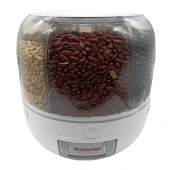 Dispenser Giratório De Alimentos Grãos E Cereais Com 6 Divisões