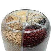 Dispenser Giratório De Alimentos Grãos E Cereais Com 6 Divisões