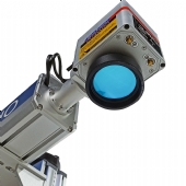 Máquina de Gravação Laser Metais Fiber de Bancada 50w com Entrada Eixo Rotativo