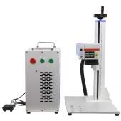 Máquina de Gravação Laser Metais Fiber Portátil 20w com Entrada Eixo Rotativo
