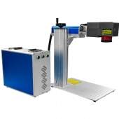 Máquina de Gravação Laser Fiber 3D 50w com Entrada Eixo Rotativo