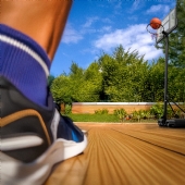 Tabela de Basquete Móvel Portátil Altura Ajustável 3,10M