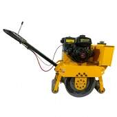 Rolo Compactador Liso Vibratório de Asfalto 250kg 6.5hp a Gasolina Motor Loncin 196CC