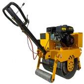 Rolo Compactador Liso Vibratório de Asfalto 250kg 6.5hp a Gasolina Motor Loncin 196CC