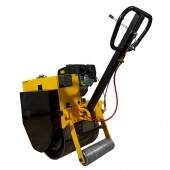 Rolo Compactador Liso Vibratório de Asfalto 250kg 6.5hp a Gasolina Motor Loncin 196CC