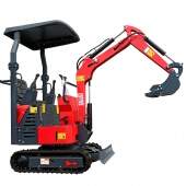 Mini Escavadeira a Diesel 12 hp 1000 kg Cabine Aberta com Cobertura