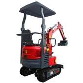 Mini Escavadeira a Diesel 12 hp 1000 kg Cabine Aberta com Cobertura