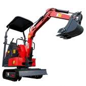 Mini Escavadeira a Diesel 12 hp 1000 kg Cabine Aberta com Cobertura