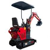 Mini Escavadeira a Diesel 12 hp 650 kg Cabine Aberta com Cobertura