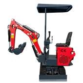 Mini Escavadeira a Diesel 12 hp 650 kg Cabine Aberta com Cobertura