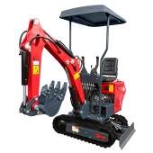 Mini Escavadeira a Diesel 12 hp 650 kg Cabine Aberta com Cobertura