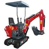 Mini Escavadeira a Diesel 12 hp 650 kg Cabine Aberta com Cobertura