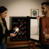 Adega de Vinhos Climatizada 16 Garrafas 44 L Display Digital Bivolt