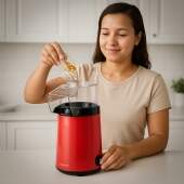 Máquina Pipoqueira Elétrica 1200W Pipoca Sem Óleo em Minutos
