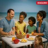 Mesa Dobrável Portátil Vira Maleta 1.22m Camping Praia