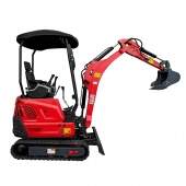 Mini Escavadeira a Diesel 25 hp 1500 kg Cabine Aberta com Cobertura
