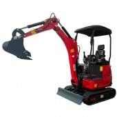 Mini Escavadeira a Diesel 25 hp 1500 kg Cabine Aberta com Cobertura