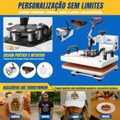 Prensa Térmica 8 em 1 Sublimação Camiseta Caneca Boné Prato 60hz