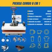 Prensa Térmica 8 em 1 Sublimação Camiseta Caneca Boné Prato 60hz