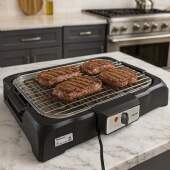 Churrasqueira Elétrica 1800W 8 Níveis Portátil de Mesa