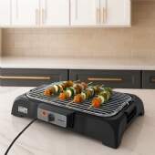 Churrasqueira Elétrica 1800W 8 Níveis Portátil de Mesa