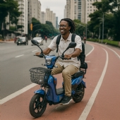 Moto Scooter Elétrica 500w 32km Sem CNH Autonomia 40Km