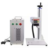 Máquina de Gravação Laser Metais Fiber Portátil 100w com Entrada Eixo Rotativo BSL