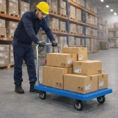 Carrinho de Carga Plataforma Dobr�vel 300kg A�o
