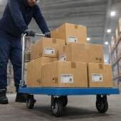 Carrinho de Carga Plataforma Dobr�vel 300kg A�o