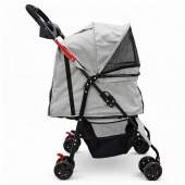 Carrinho de Passeio Pet com Porta Copo para Cães e Gatos 20kg Dobrável