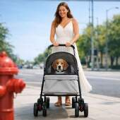 Carrinho de Passeio Pet para C�es e Gatos 20kg Dobr�vel