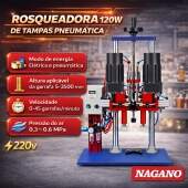 Rosqueadora de Tampas Semiautomática 120w 0-45 Garrafas/Minuto 220v