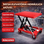 Mesa Pantogr�fica 800 Kg Elevat�ria Hidr�ulica M�vel
