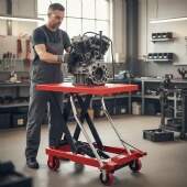 Mesa Pantográfica 800 Kg Elevatória Hidráulica Móvel